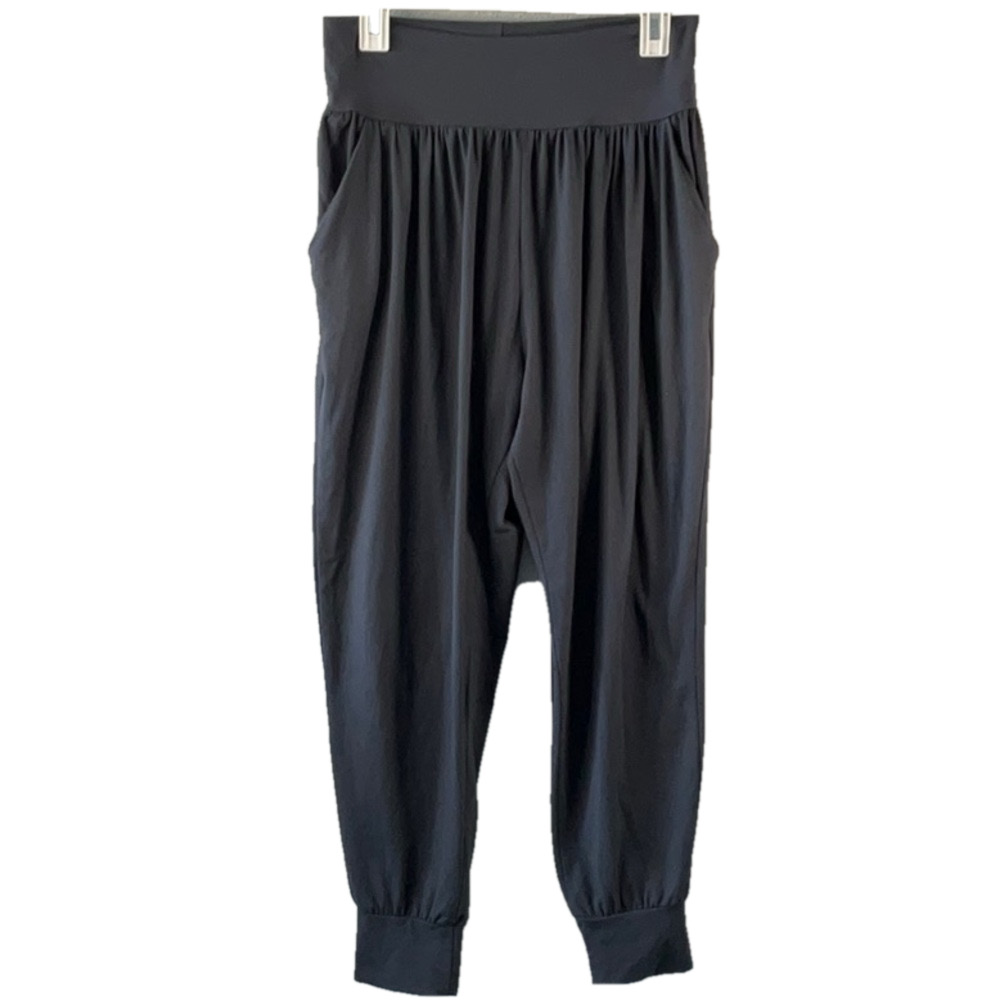 High-Waisted Black Joggers